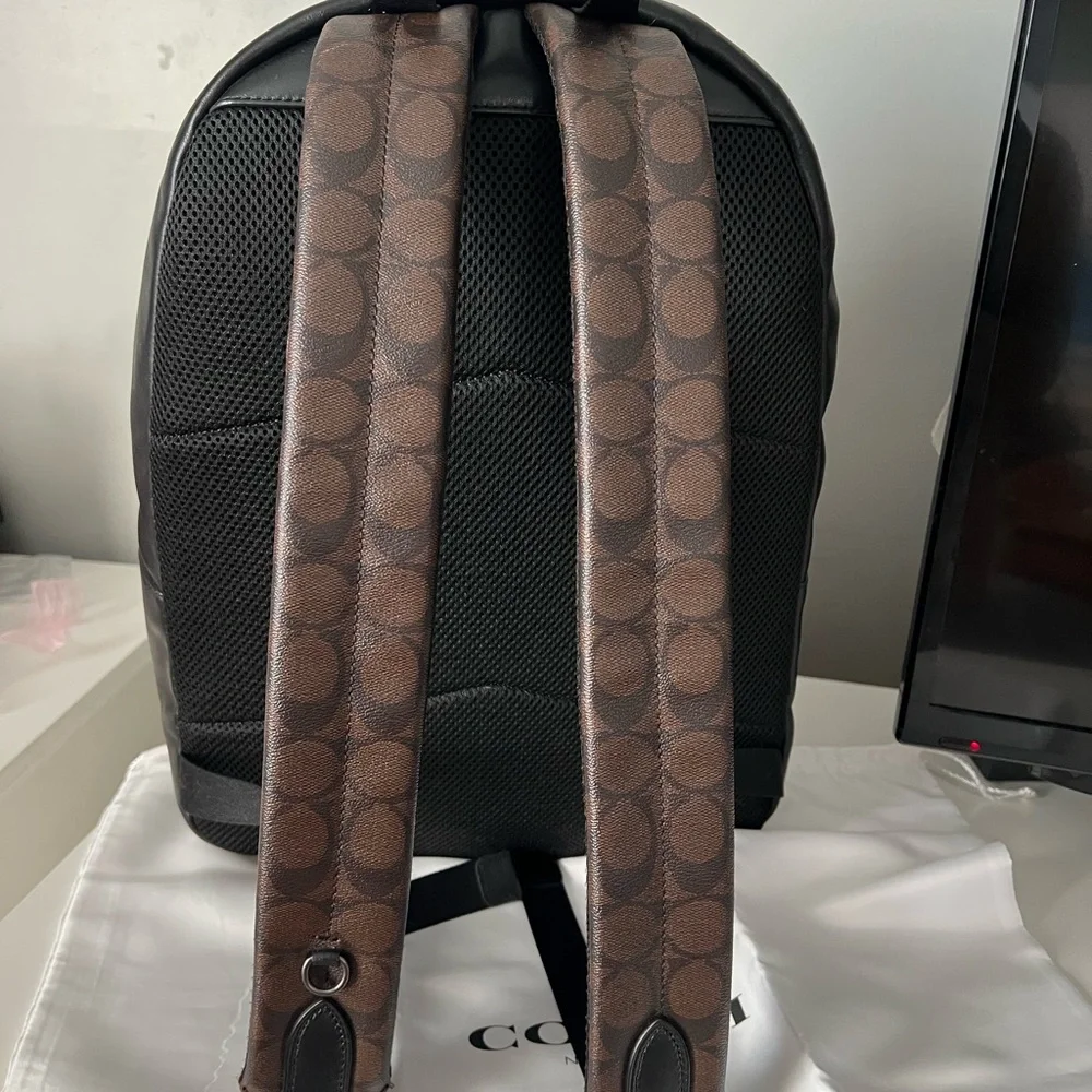 Coach Men's Brown and Black Backpack